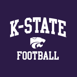 K-State Arch Logo Football T-Shirt - Purple