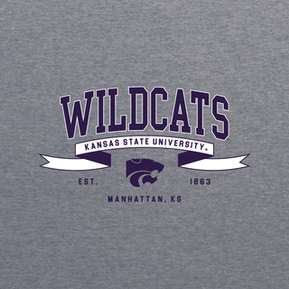 Kansas State Ribbon Flight NLA Triblend T-Shirt - Premium Heather