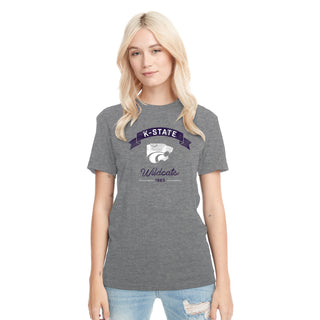 K-State Ribbon Arc NLA Triblend T-Shirt - Premium Heather