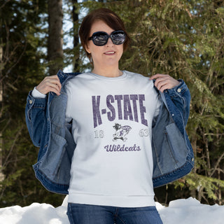 K-State Giving Noise JA BTB Fleece Crewneck - White