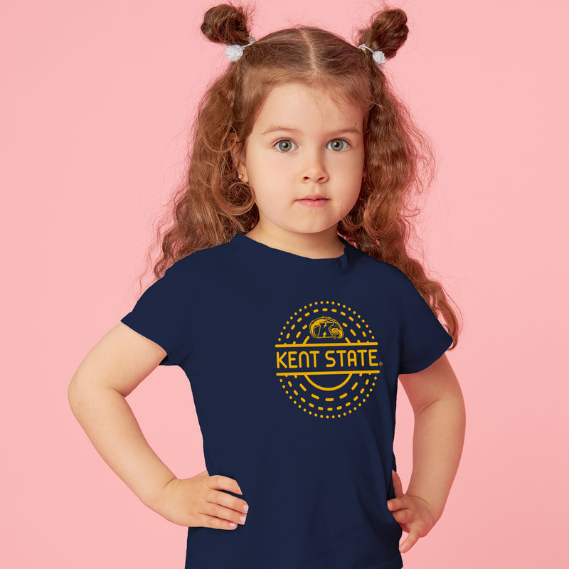 Kent State Sunny Circle Toddler T-Shirt  - Navy