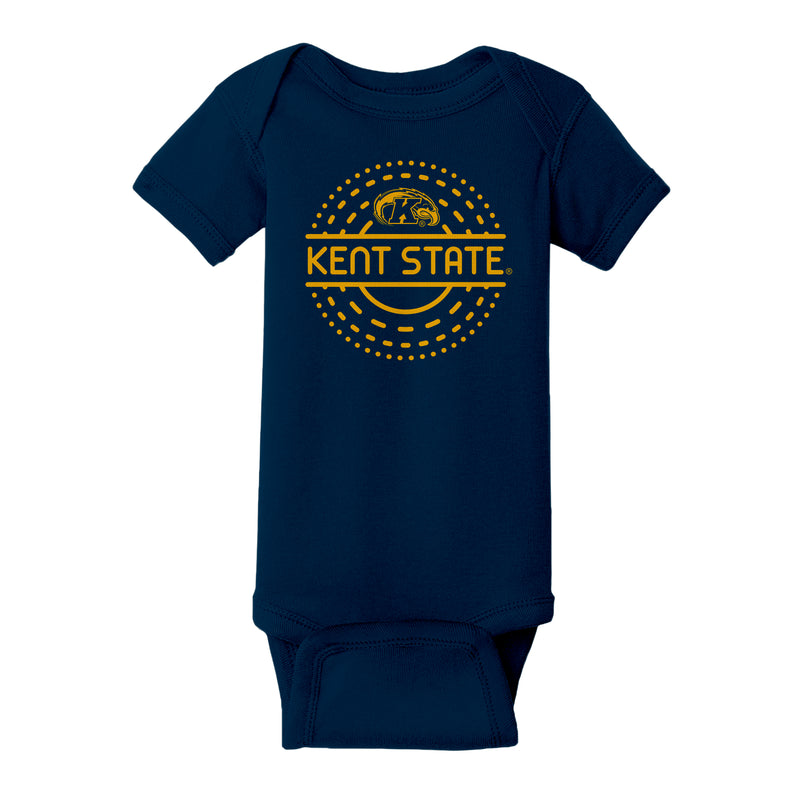 Kent State Sunny Circle Infant Creeper - Navy