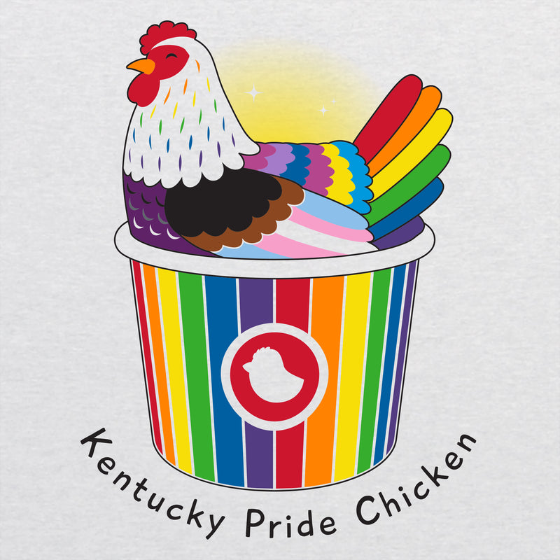 Kentucky Pride Chicken Raglan 3/4 Sleee - Heather White/Premium Heather