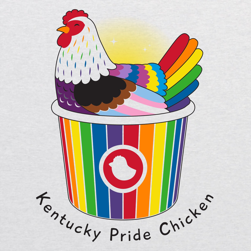 Kentucky Pride Chicken Raglan 3/4 Sleee - Heather White/Vintage Red
