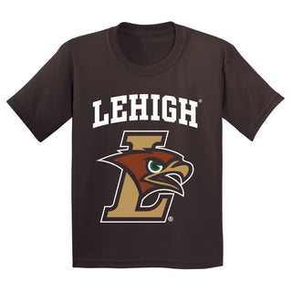 Lehigh University Mountain Hawks Arch Logo Youth T-Shirt - Dark Chocolate