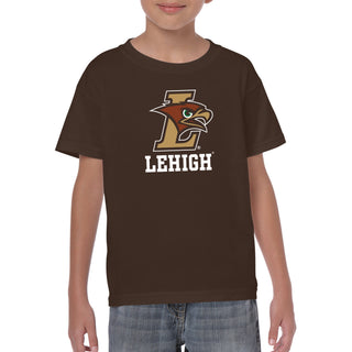 Lehigh University Mountain Hawks Primary Logo Youth T-Shirt - Dark Chocolate