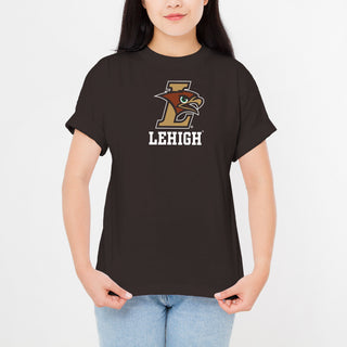 Lehigh University Mountain Hawks Primary Logo T-Shirt - Dark Chocolate
