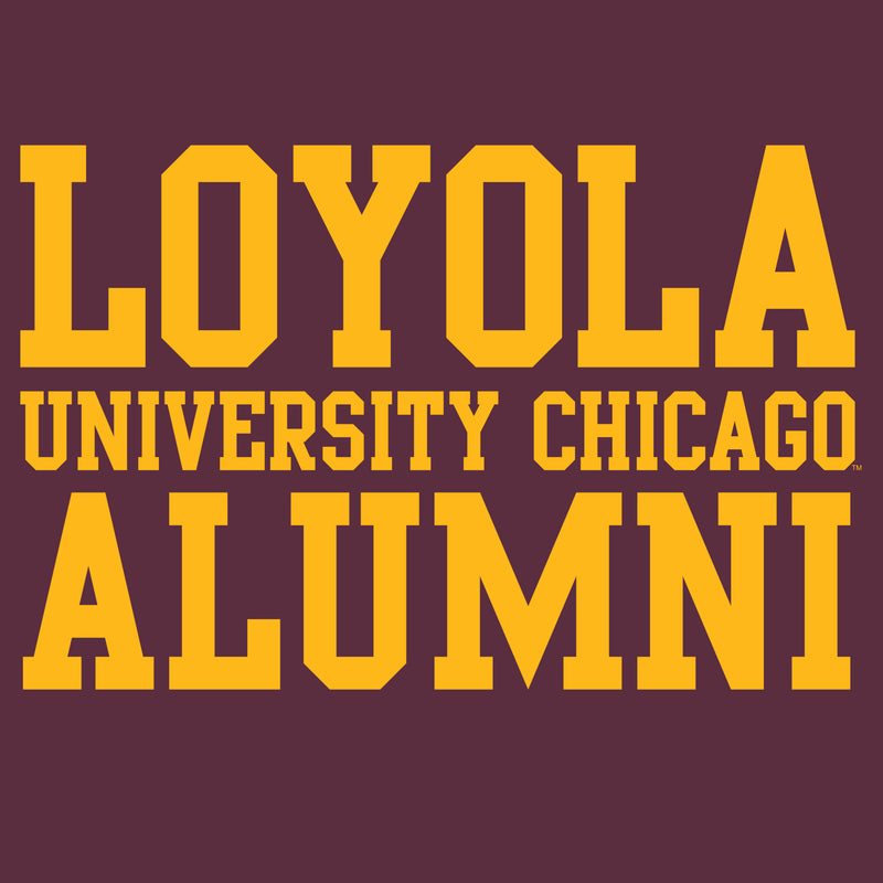 Loyola University Chicago Ramblers Basic Block Alumni Short Sleeve T Shirt - Maroon