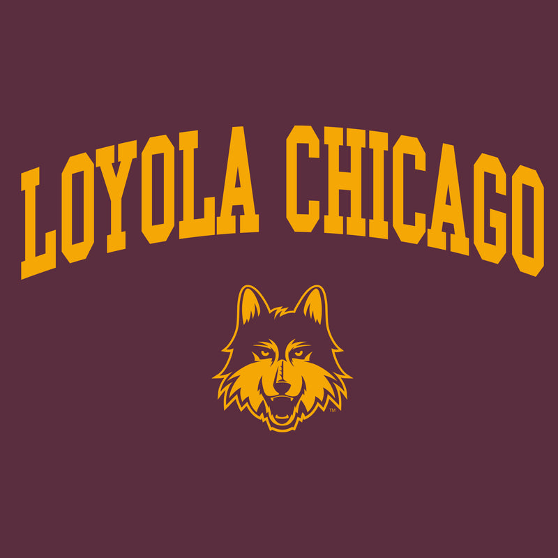 Loyola University Chicago Ramblers Arch Logo Hoodie - Maroon