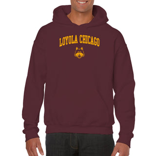 Loyola University Chicago Ramblers Arch Logo Hoodie - Maroon