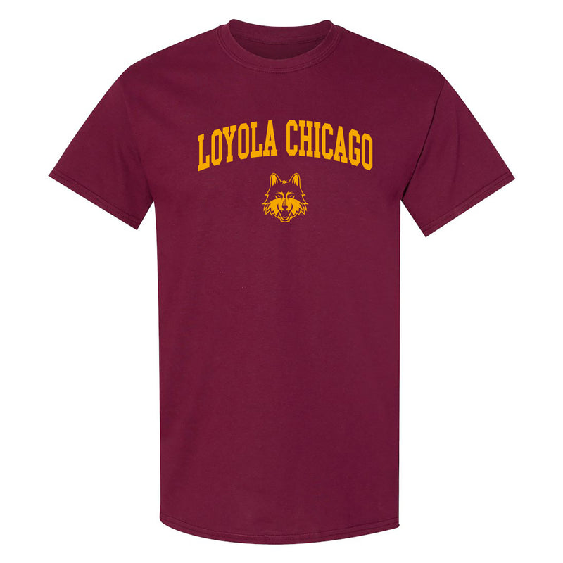 Loyola University Chicago Ramblers Arch Logo Short Sleeve T-Shirt - Maroon