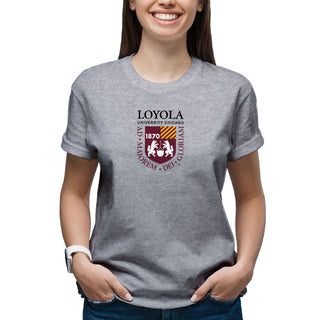 Loyola University Chicago Ramblers Institutional Logo Short Sleeve T Shirt - Sport Grey