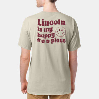 Lincoln Is My Happy Place CW T-Shirt - Parchment