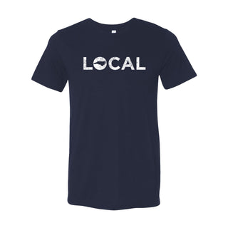 North Carolina Local Canvas Triblend T-Shirt - Solid Navy Triblend