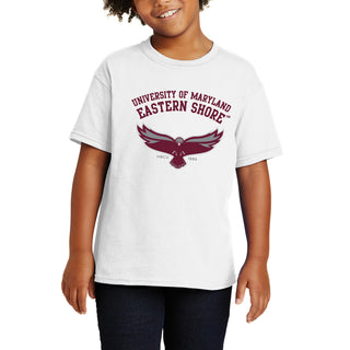 Maryland Eastern Shore Hawks Arch Logo Youth T-Shirt - White