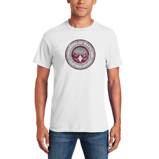 Maryland Eastern Shore Hawks Distressed Circle Logo T-Shirt - White