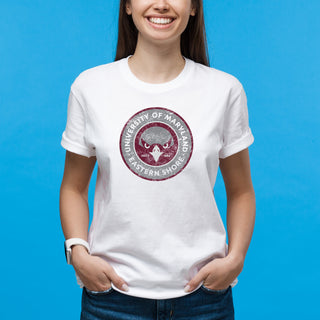 Maryland Eastern Shore Hawks Distressed Circle Logo T-Shirt - White