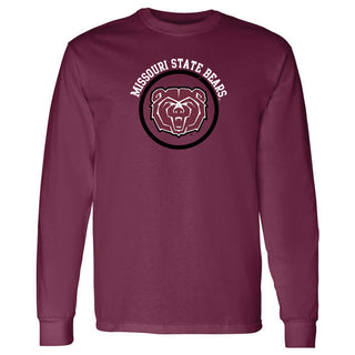 Missouri State Bears Distressed Circle Logo Long Sleeve T-Shirt - Maroon