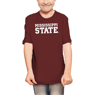 Mississippi State Basic Block Youth T-Shirt - Maroon