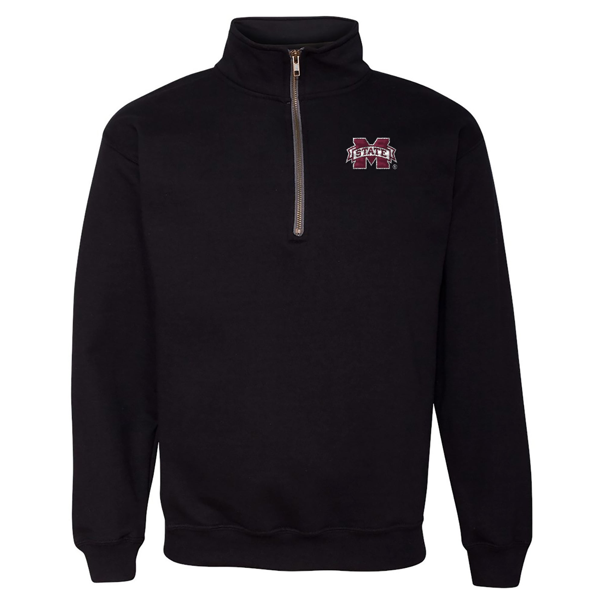 Mississippi State Bulldogs Primary Logo LC EMB QZip - Black