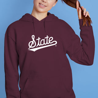 Mississippi State Script Logo Hoodie - Maroon
