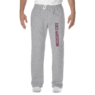 Mississippi State Bulldogs Super Block Sweatpants - Sport Grey