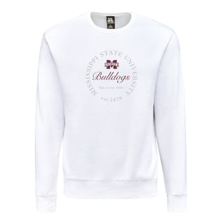 Mississippi State Roundabout BTB Crewneck - White