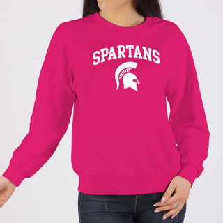 Michigan State Arch Logo Crewneck Sweatshirt - Heliconia