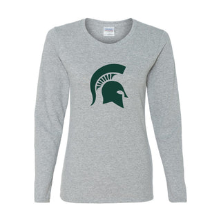 MSU Primary Logo Womens Long Sleeve - Athletic Heather