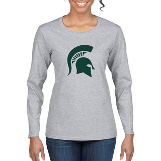 MSU Primary Logo Womens Long Sleeve - Athletic Heather