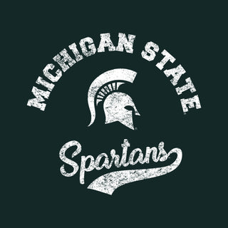 MSU Retro Script Canvas Triblend T Shirt - Emerald Triblend