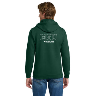 MSU Sparty Wrestling Mascot Mark LC Zip Hoodie - Forest