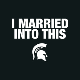 Michigan State University Spartans I Married Into This Canvas T Shirt - Emerald Triblend