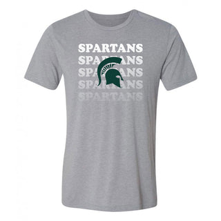 MSU Graded Repeat Triblend T-Shirt - Athletic Grey