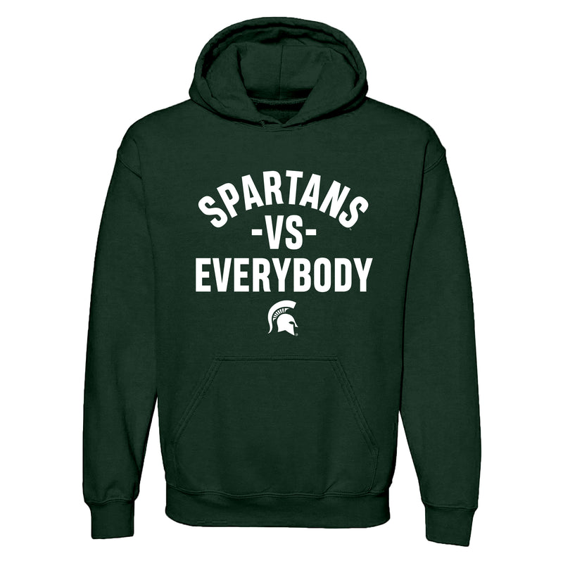 Michigan State Spartans Vs Everybody Hoodie - Forest