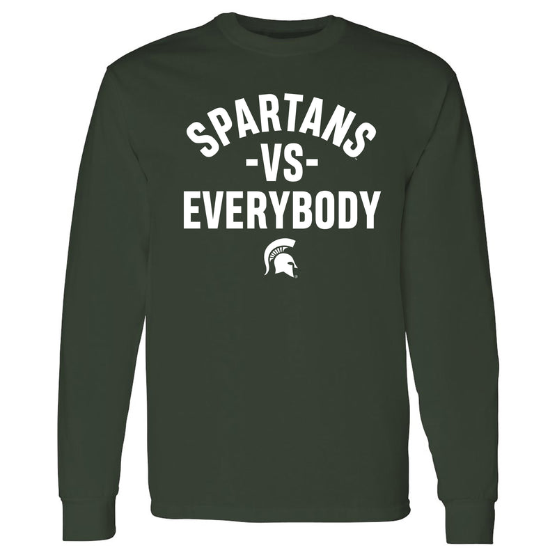 Michigan State Spartans Vs Everybody Long Sleeve - Forest