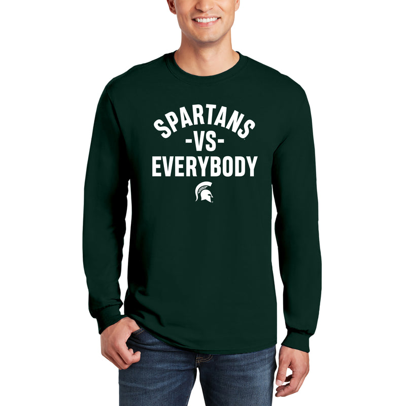 Michigan State Spartans Vs Everybody Long Sleeve - Forest