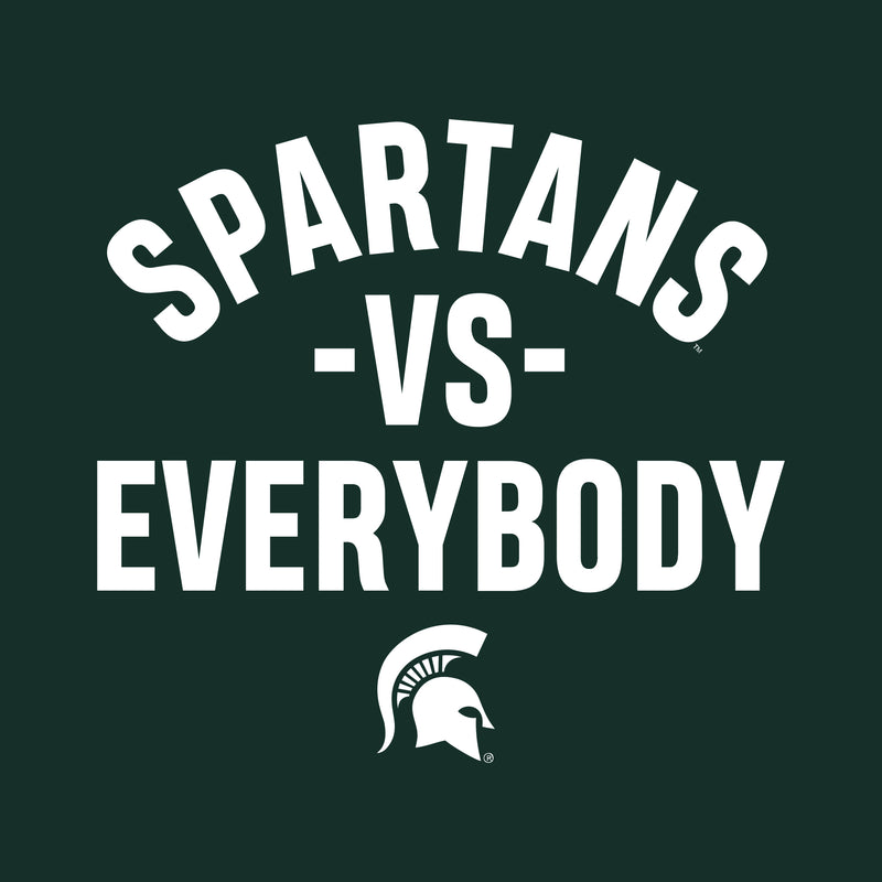 Michigan State Spartans Vs Everybody Hoodie - Forest