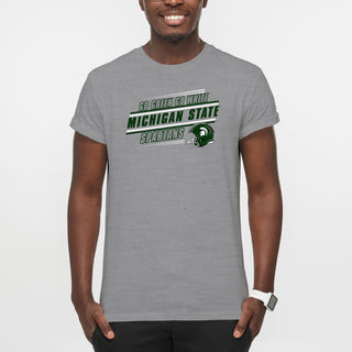 Michigan State Spartans Action Cheer T-Shirt - Sport Grey