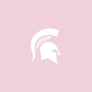MSU Tonal Arch with Wrist Print Crewneck - Light Pink