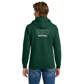 MSU Sparty Basketball Mascot Mark LC Zip Hoodie - Forest