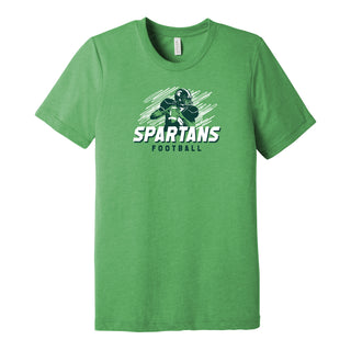 Michigan State Football Action Triblend T-Shirt - Green Triblend