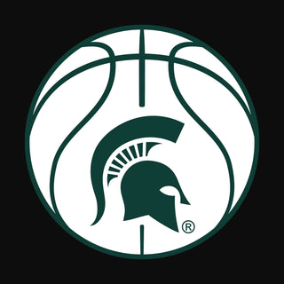 Michigan State Basketball Outline LC EMB BTB Quarter Zip Sweatshirt - Black