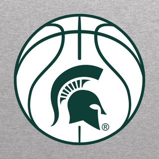 Michigan State Basketball Outline LC EMB BTB Quarter Zip Sweatshirt - Oxford