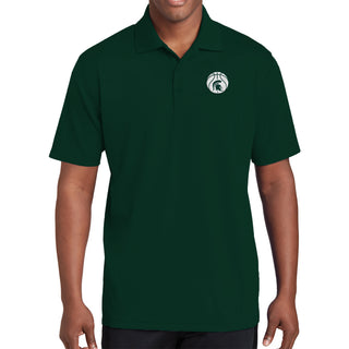 Michigan State Basketball Outline LC EMB Polo - Forest