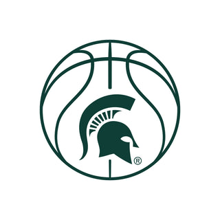 Michigan State Basketball Outline LC EMB Polo - White