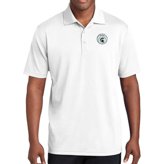 Michigan State Basketball Outline LC EMB Polo - White