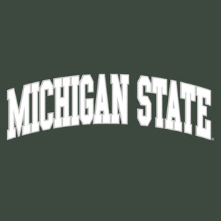 MSU Arch Applique Champion Powerblend Crewneck - Dark Green