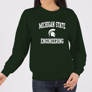 Michigan State Arch Logo Engineering Crewneck - Forest