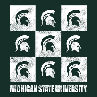 MSU Checkerbox CW Garment-Dyed Crewneck - Field Green